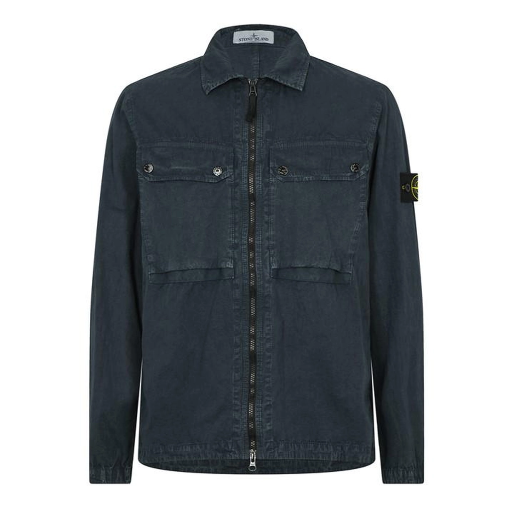 Stone Island Brushed Organic Cotton Garment Dyed Old Effect - Grey